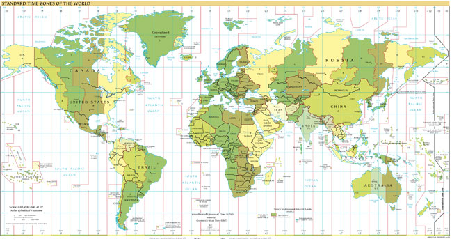 Standard Time Zones of the World